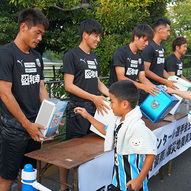 平成30年7月豪雨災害支援募金に選手も参加