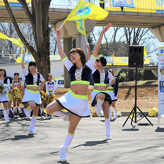 リズミカルな踊りと笑顔で盛り上げるSCチアーズ