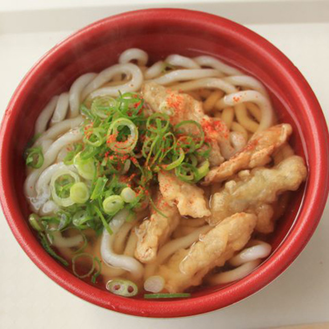 福岡名物の「ごぼ天うどん」　