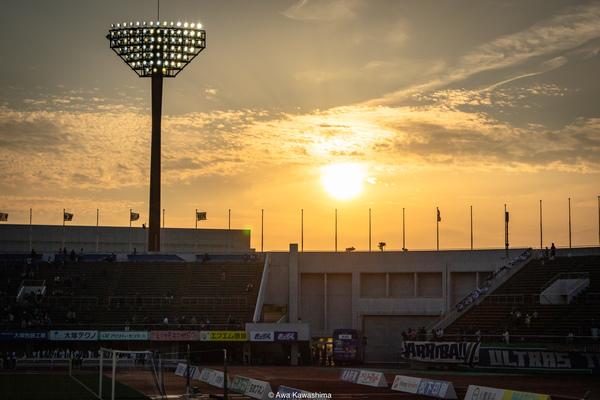 鳴門の美しい夕焼け空