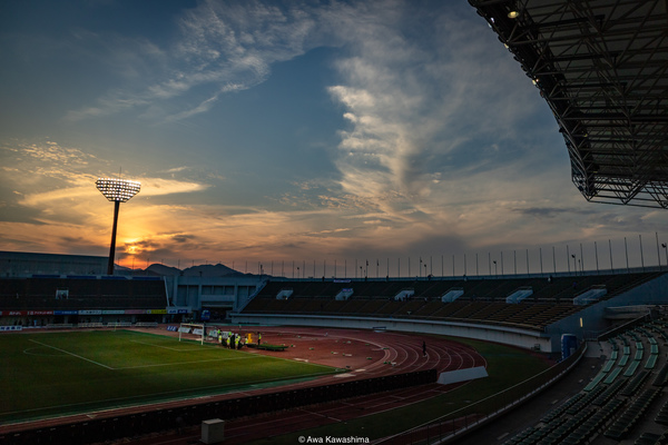 美しい鳴門の夕焼け空