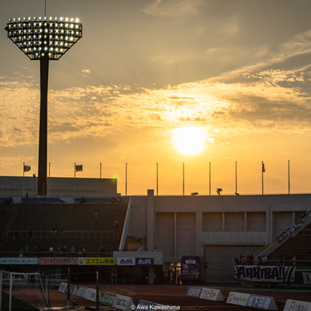 鳴門の美しい夕焼け空