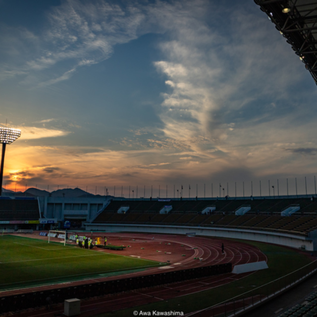 美しい鳴門の夕焼け空