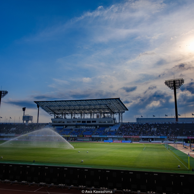 ピッチ内練習前の情景