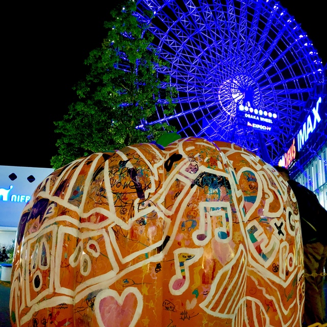 勝利の後の大観覧車はガンバブルーカラー