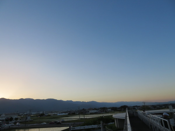 夕暮れの北アルプスの景色が素敵でした。
